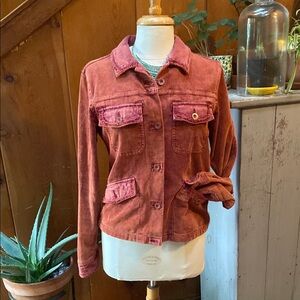 BKE Outfitters Orange Corduroy Lightweight Jacket